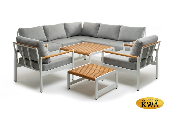 Лаунж зона из алюминия MAYA L белая Joygarden