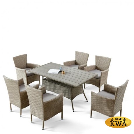 Комплект плетеной мебели AFM-195-6Pcs Beige (6+1)