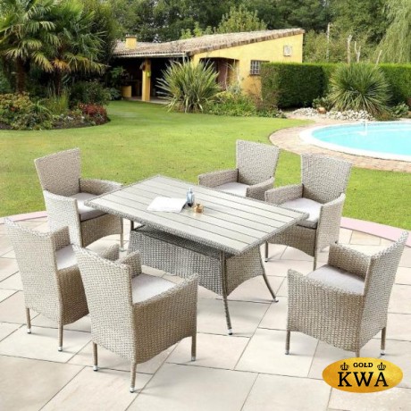 Комплект плетеной мебели AFM-195-6Pcs Beige (6+1)