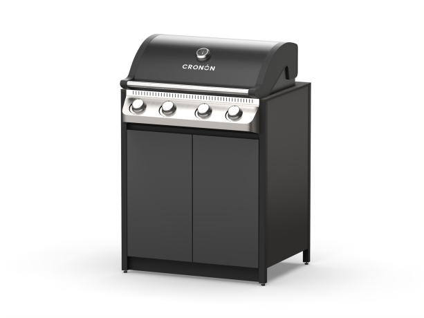 Газовый гриль Lounge D-06G, 79 см, черный/черный мрамор