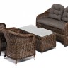 "Равенна" лаунж-зона из искусственного ротанга, цвет коричневый