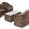 "Равенна" лаунж-зона из искусственного ротанга, цвет коричневый