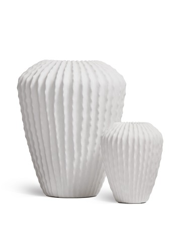 Кашпо-ваза TREEZ Effectory Moho Высокая Design-ваза Белый камень д-60 см, в-65 см 1/1