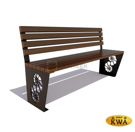 Скамейка «Ракушка» без подлокотников (1,5 ангарская сосна,40х60)