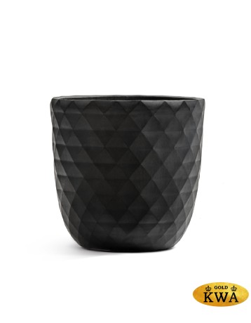 Кашпо TREEZ ERGO Diamond Чаша-конус Антрацит д-37, в-36 см