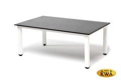 &quot;Канны&quot; журнальный столик из HPL 90х60, H40, каркас белый, цвет столешницы &quot;серый гранит&quot;