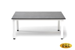 &quot;Канны&quot; журнальный столик из HPL 90х60, H40, каркас белый, цвет столешницы &quot;серый гранит&quot;