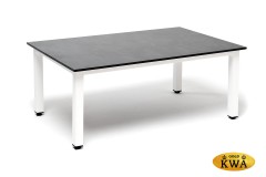 &quot;Канны&quot; журнальный столик из HPL 90х60, H40, каркас белый, цвет столешницы &quot;серый гранит&quot;