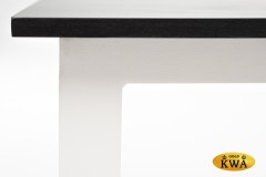 &quot;Канны&quot; журнальный столик из HPL 90х60, H40, каркас белый, цвет столешницы &quot;серый гранит&quot;