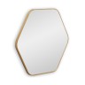 Hexagon S Gold Зеркало в тонкой раме Smal