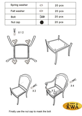 Разборное кресло Delhi из литого алюминия