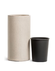 Кашпо TREEZ Effectory Beton Высокий цилиндр Белый песок в-60 см, д-31 см