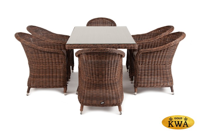 "Эспрессо" обеденная группа плетеная, цвет коричневый