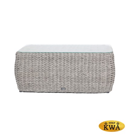 "Кальяри" журнальный столик из искусственного ротанга (гиацинт), цвет серый