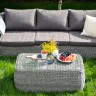 "Кальяри" журнальный столик из искусственного ротанга (гиацинт), цвет серый