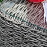 "Кальяри" журнальный столик из искусственного ротанга (гиацинт), цвет серый