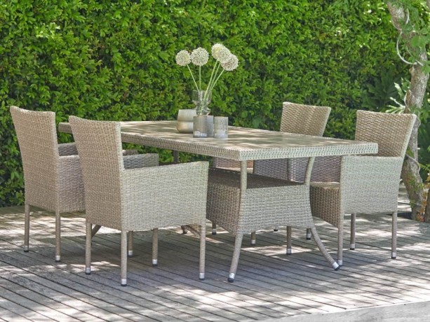 Комплект мебели из иск. ротанга AM-196B/T196 Brown (4+1)