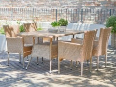 Комплект мебели из иск. ротанга AM-196B/T196 Brown (4+1)