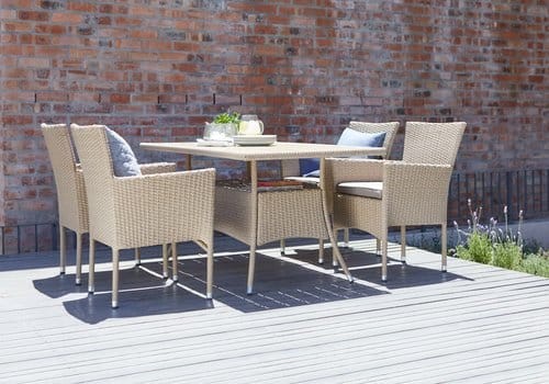 Комплект мебели из иск. ротанга AM-196B/T196 Brown (4+1)