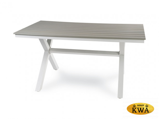 Алюминиевый стол AROMA 150 см светло-серый