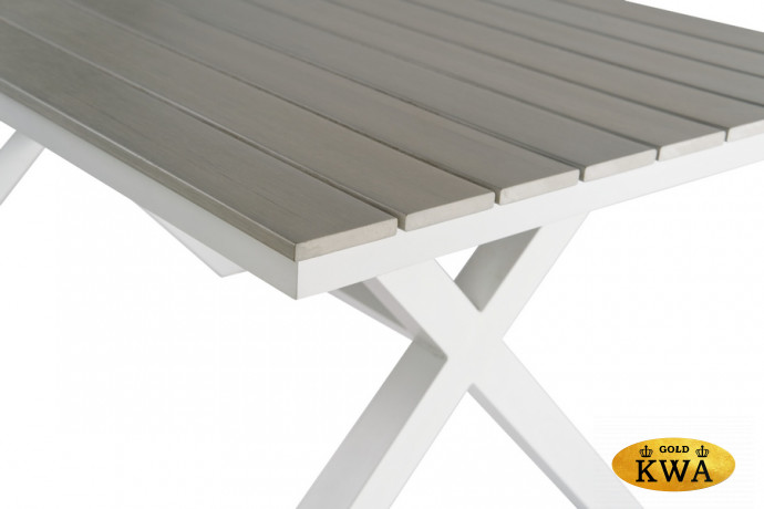 Алюминиевый стол AROMA 150 см светло-серый