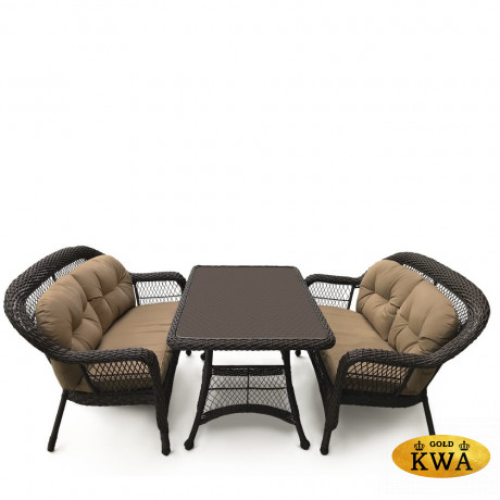 Комплект плетеной мебели T130Br/LV520-1 Brown/Beige 4Pcs