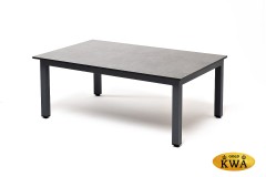 &quot;Канны&quot; журнальный столик из HPL 90х60, H40, каркас серый (RAL 7024), цвет столешницы &quot;серый гранит&quot;