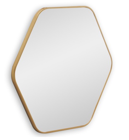 Hexagon M Gold Зеркало в тонкой раме Smal