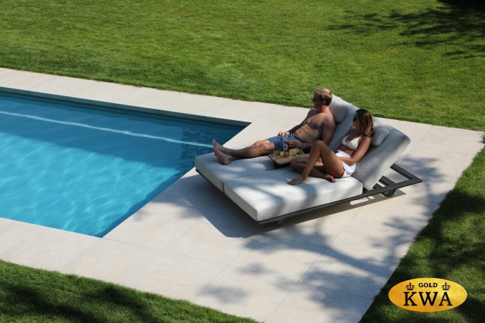 Gotland Комплект лежаков антрацит/серый, алюминий/тик