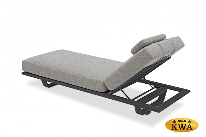 Gotland Комплект лежаков антрацит/серый, алюминий/тик