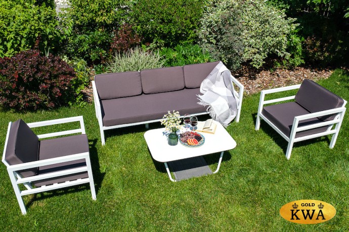 «Эстелья» лаунж-зона из алюминия со столиком из HPL 5-местная