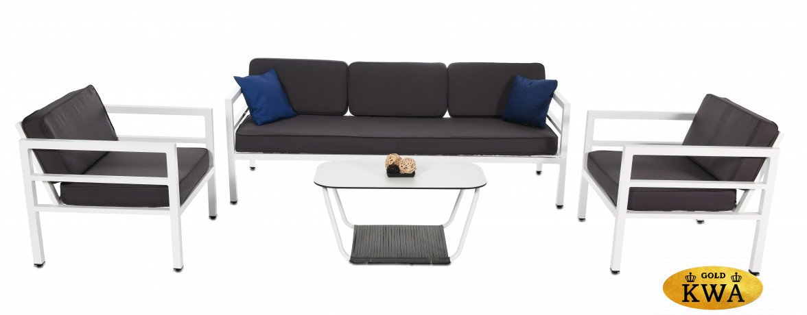 «Эстелья» лаунж-зона из алюминия со столиком из HPL 5-местная