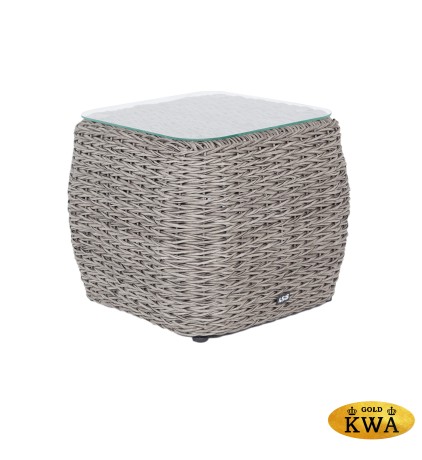 "Кальяри" кофейный столик из искусственного ротанга (гиацинт), цвет серый