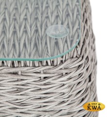 &quot;Кальяри&quot; кофейный столик из искусственного ротанга (гиацинт), цвет серый