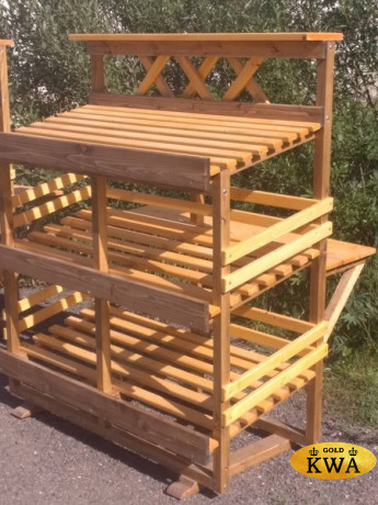 Стеллаж деревянный средний для овощей и фруктов под корзины