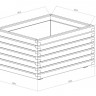 Кашпо уличное деревянное 88х68х47 см