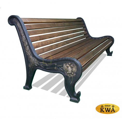 Скамейка чугунная «Патриот» (1.2 м ангарская сосна)