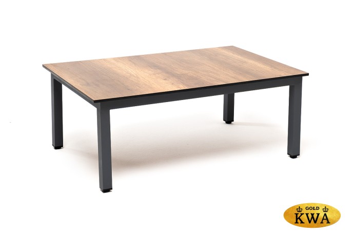 "Канны" журнальный столик из HPL 90х60, H40, каркас серый (RAL7024), цвет столешницы "дуб"