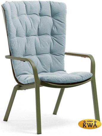 Лаунж-кресло пластиковое с подушкой