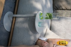 Valbo Кофейный стол бежевый, алюминий/стеклокерамика