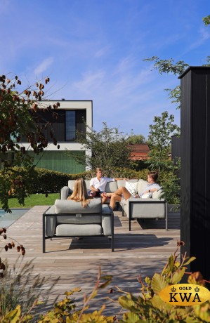 Stockholm Комплект лаунж мебели антрацит/серый, алюминий