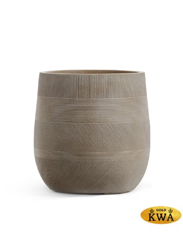 Кашпо TREEZ ERGO Graphics Округлая чаша Капучино в-43 см, д-43 см