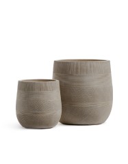 Кашпо TREEZ ERGO Graphics Округлая чаша Капучино в-43 см, д-43 см