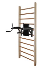 Шведская стенка деревянная из сосны с брусьями - СОСНА - БП (стенка + брусья с подлокотниками навесные)