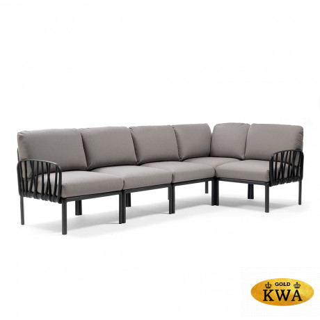 Диван Komodo 5 серые подушки