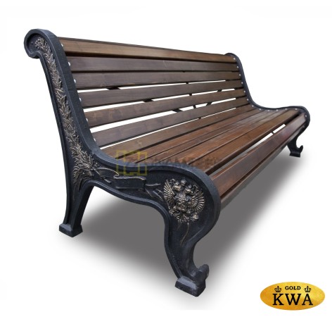 Скамейка чугунная «Патриот» (0,6 м ангарская сосна)