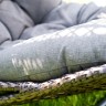 "Виши" подвесное кресло-кокон из искусственного ротанга, цвет коричневый с серо-коричневой подушкой