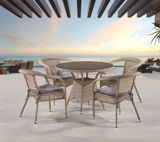 Комплект плетеной мебели Лион-1C T220CT/Y32-W85 Latte (4+1)