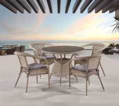 Комплект плетеной мебели Лион-1C T220CT/Y32-W85 Latte (4+1)