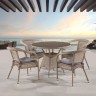 Комплект плетеной мебели Лион-1C T220CT/Y32-W85 Latte (4+1)